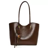 Вместительная и большая сумка через плечо, демисезонная сумка на одно плечо, изысканный стиль, из натуральной кожи