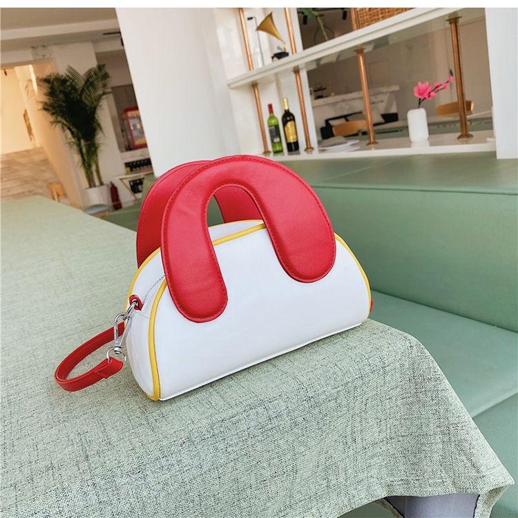 Korean Contrast Color Square Handbag display picture 2