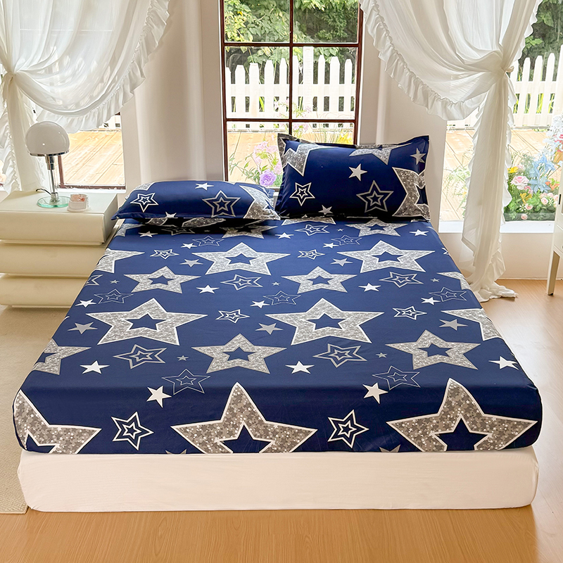 Fitted Sheet, Single Piece, Pure Cotton, Non-Slip Bed Cover, Mattress Cover, Simmons Mattress Cover, Bed Sheet, Full Coverage Dust Cover, Three-Piece Set