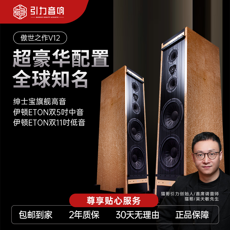 Maoge Gravity Audio V12 Imported German Three-Way 11inch Bass High-End Audiophile Floor-Standing Speakers