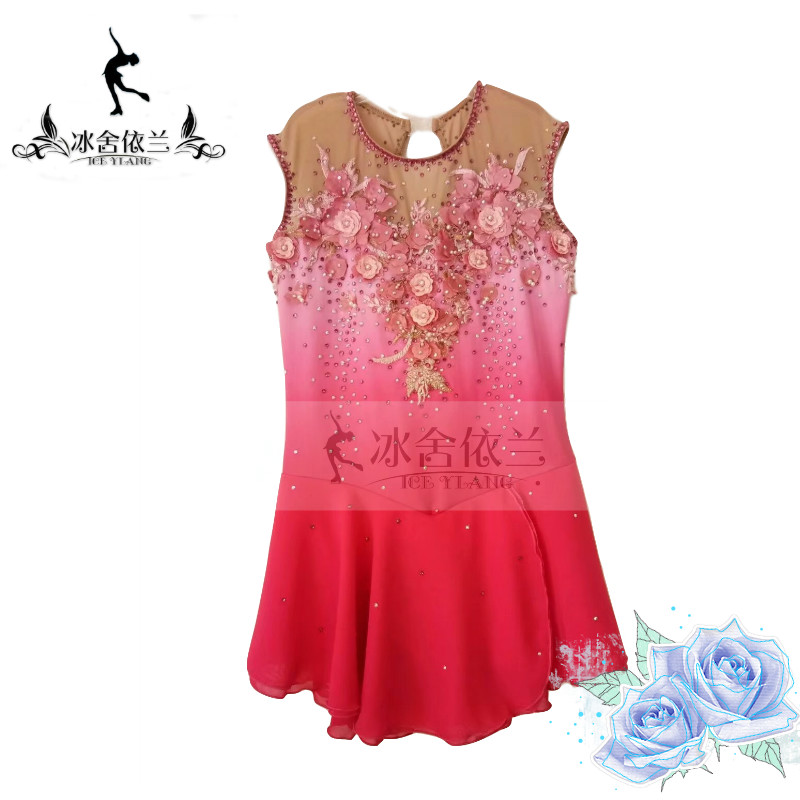 2019 new girl figure skating skirt high-end custom skating skirt diamond test skirt