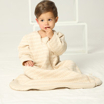 Xiaoerlang baby sleeping bag spring and summer children cotton sleeping bag big child anti kicking is detachable sleeve 1-7 years old Available