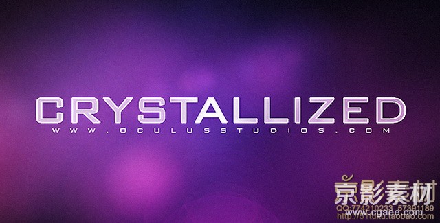 AE模板-光效文字LOGO演示片头 Crystallized CS4 Logo Reveal