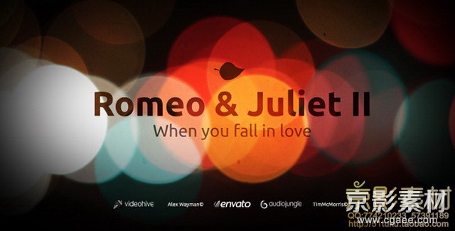 AE模板-美丽光斑浪漫回忆纪念展示片头 Romeo and Juliet II