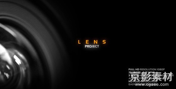 AE模板-专业摄影师镜头推广介绍片头 Lens Project