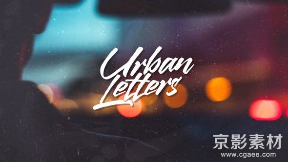 AE模板-手写动画字母脚本预设模板 Urban Letters