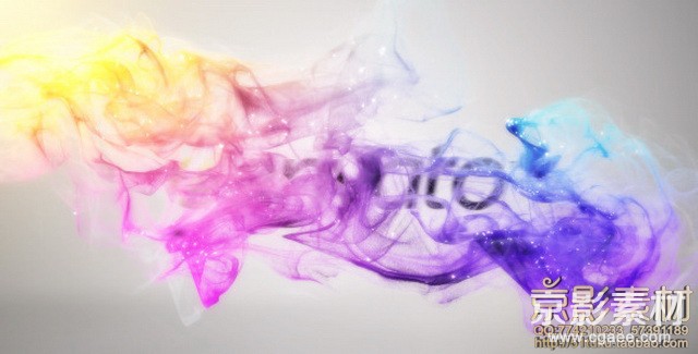 AE模板-彩色粒子烟雾logo标志展示片头 Colorful Particles Logo Reveal II