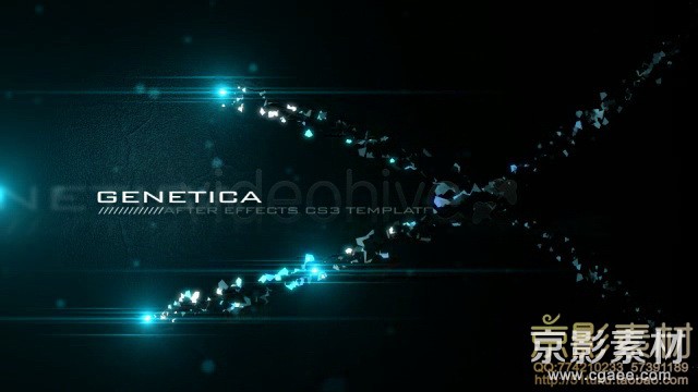 AE模板-梦幻运动粒子LOGO演绎片头 genetica