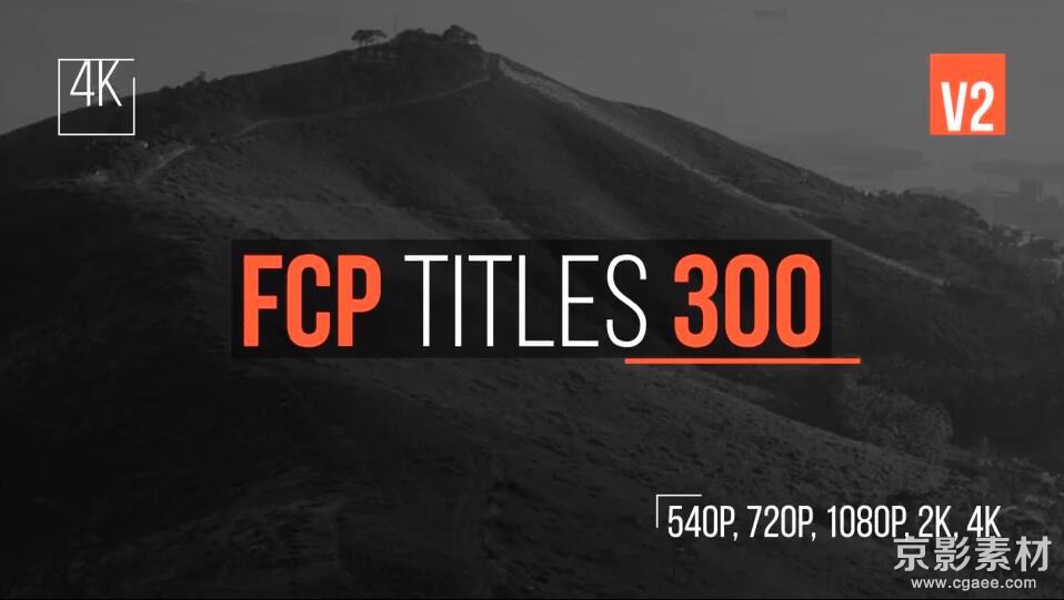 FCPX插件 Titles Mega-300种多功能文字标题字幕动画豪华合集Final Cut Pro X 插件