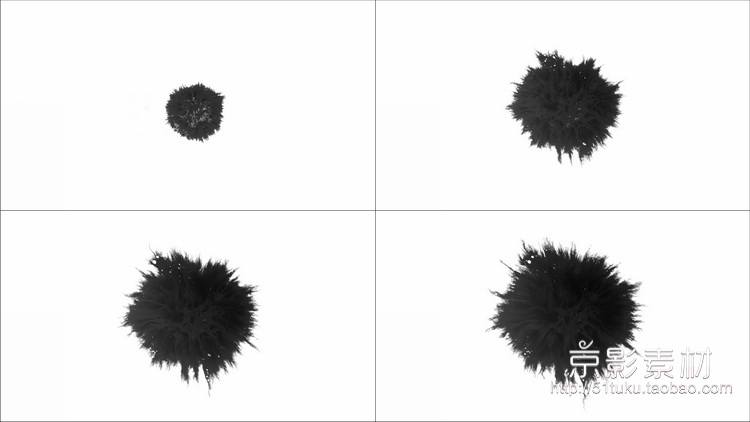 Ink Blots V2 60组水墨滴落印迹墨水散开晕染高清视频素材