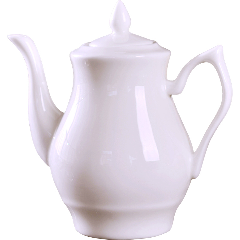Pure white ipads porcelain jingdezhen capped pot of kitchen household ceramics soy sauce vinegar sauce pot small leakproof fragrant oil can