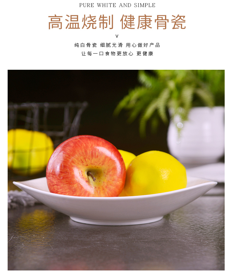 Jingdezhen home four pack 】 【 relief ipads porcelain triangle plate suit boreal Europe style is contracted ceramic deep dish