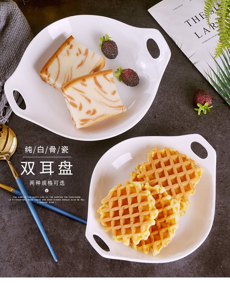 Hotel Japanese - style meal plate creative ipads porcelain ears pan household ceramics baked food dish western salad soup plates