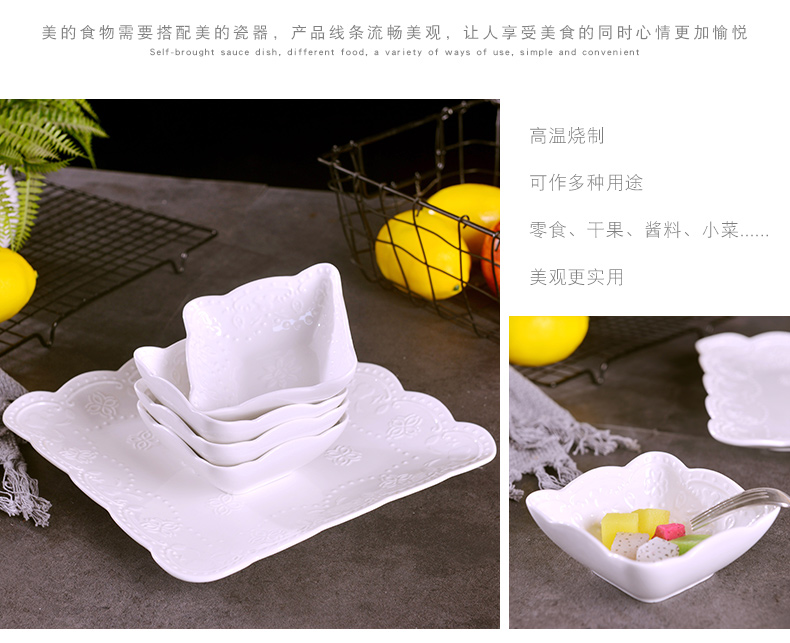 Creative hotpot condiment dishes set dip vinegar dish five fashion ceramic fruit platter tray is' lads' Mags' including nuts