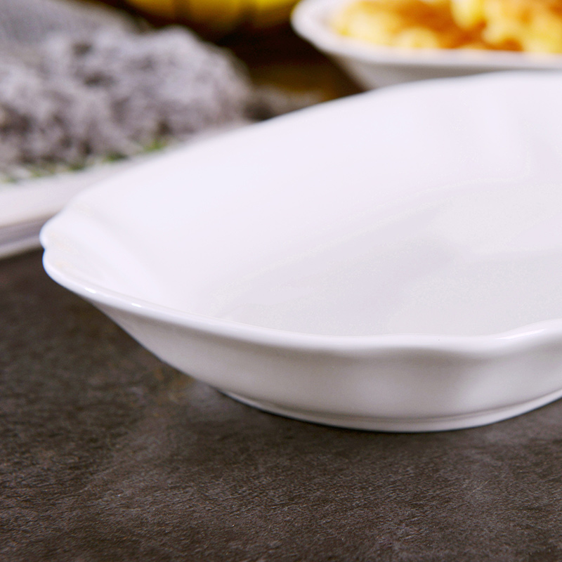 Jingdezhen 2 pack 】 【 pure white ipads porcelain glaze color lotus expressions using rectangular plate under Japanese household ceramics 0