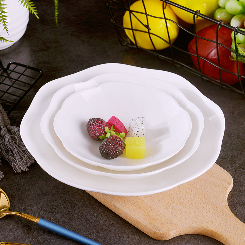 Jingdezhen glaze red plate color ipads China network under the household of Chinese style originality irregular deep dish dish ceramic plate plate