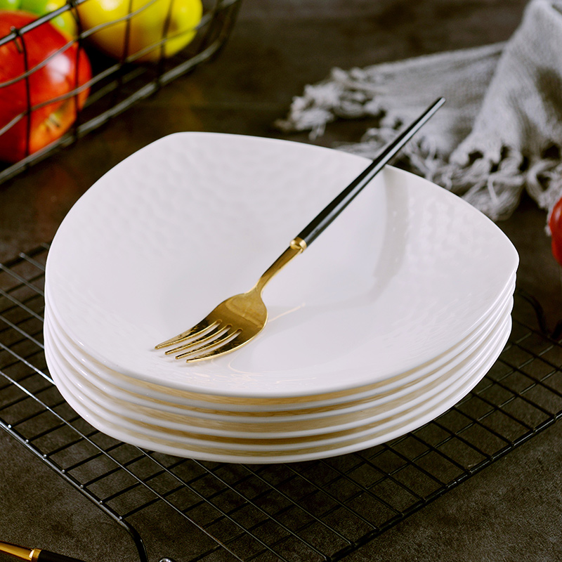 Jingdezhen household under the 8 inches 0 ceramic glaze color LIDS, the ipads porcelain plate suit northern wind deep dish