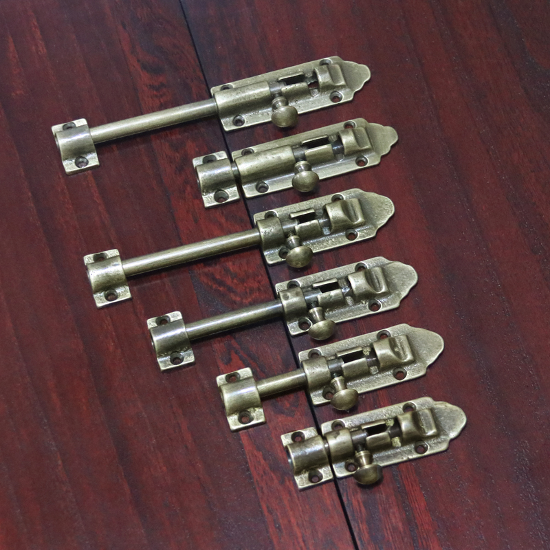 Hao Tian Fasting Antique Windows Copper Bolt Gates Chinese Style Door Bolt Iron Door Old Wooden Door door inserts Dressing Room Door Buttons