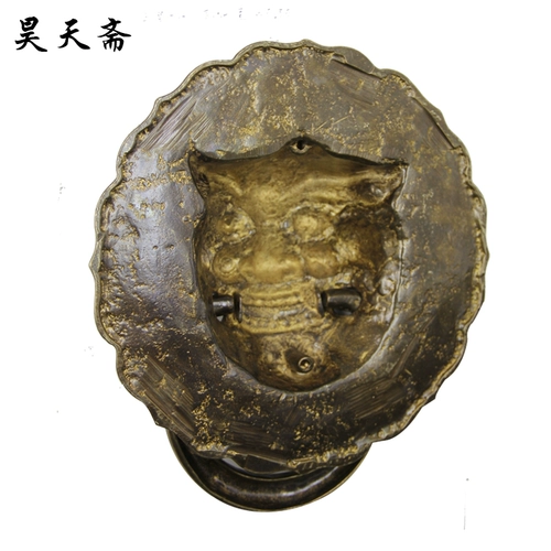 昊天斋 Китайская стиль лев головы дверь Дверь Бронзовый Бронзовый Руковод