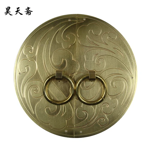 昊天斋 Новый продукт китайский чистый медный ручной, антикварный ручный гардероб с большим деревянным дверным аппаратным аксессуаром, ящик для дверей Дверной