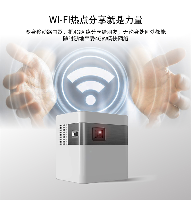 Máy chiếu Meco M4 wifi không dây nhỏ rạp hát tại nhà 4g mini cầm tay HD 4k micro không màn hình TV văn phòng điện thoại di động máy chiếu 3d - Máy chiếu