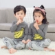 Mới bé trai 100% cotton đồ lót trẻ em set quần áo bé trai mùa thu quần áo trẻ em mùa xuân và mùa thu đồ lót bé gái bộ đồ lót trẻ em thu đông