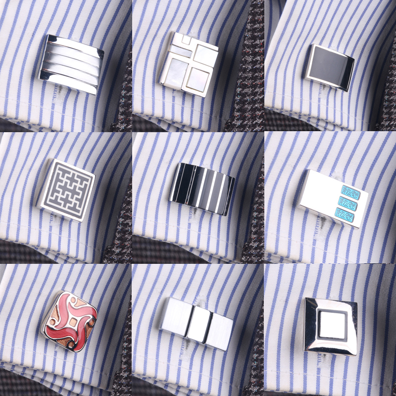 Brand Cufflinks, Gold-Plated Copper Metal Cuff Pins, Lily Flower Shape, French Shirt Buttons, Cuff Buttons  Gg