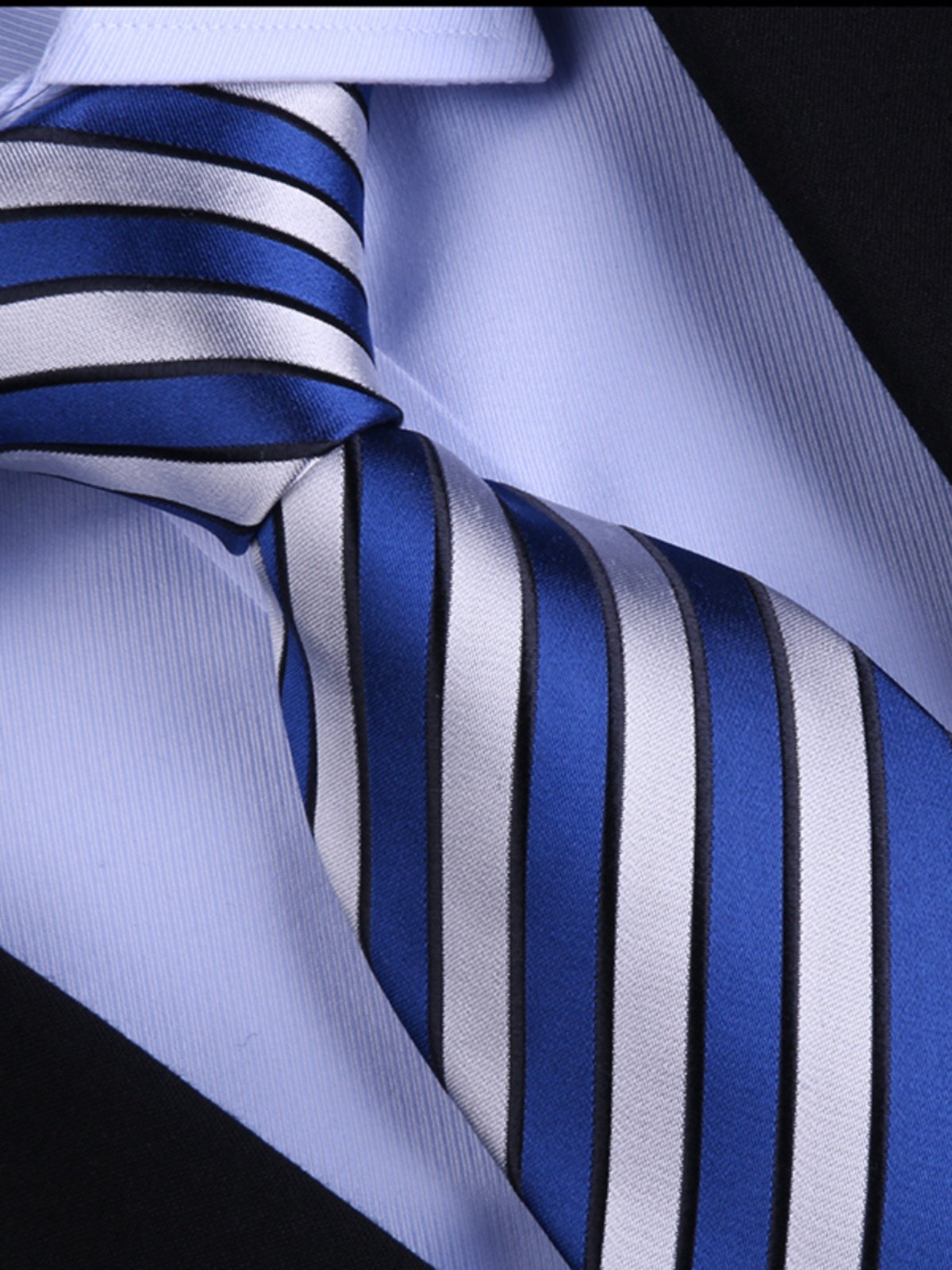 Men's Mulberry Silk Tie, Genuine Silk Formal Wear, Business Attire, Korean Style Striped Professional Groom's Tie, British Style Wedding Zipper Tie