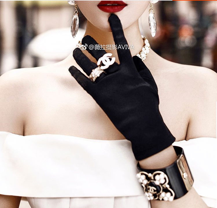 Korean Shorts Satin Gloves Wedding Wedding Dress Gloves Bridal Gloves Performance Gloves Red Black White