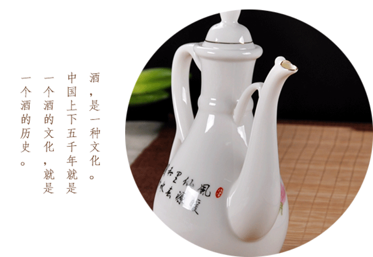 Bộ rượu bằng gốm với khay đặt bình rượu hip ly hoàn chỉnh bộ rượu vang rượu cốc trắng ly rượu sake ly rượu vang