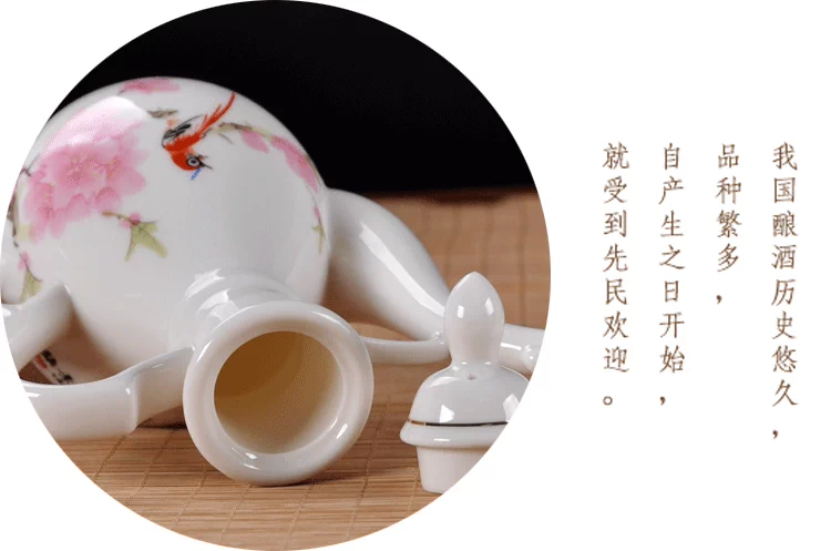 Bộ rượu bằng gốm với khay đặt bình rượu hip ly hoàn chỉnh bộ rượu vang rượu cốc trắng ly rượu sake