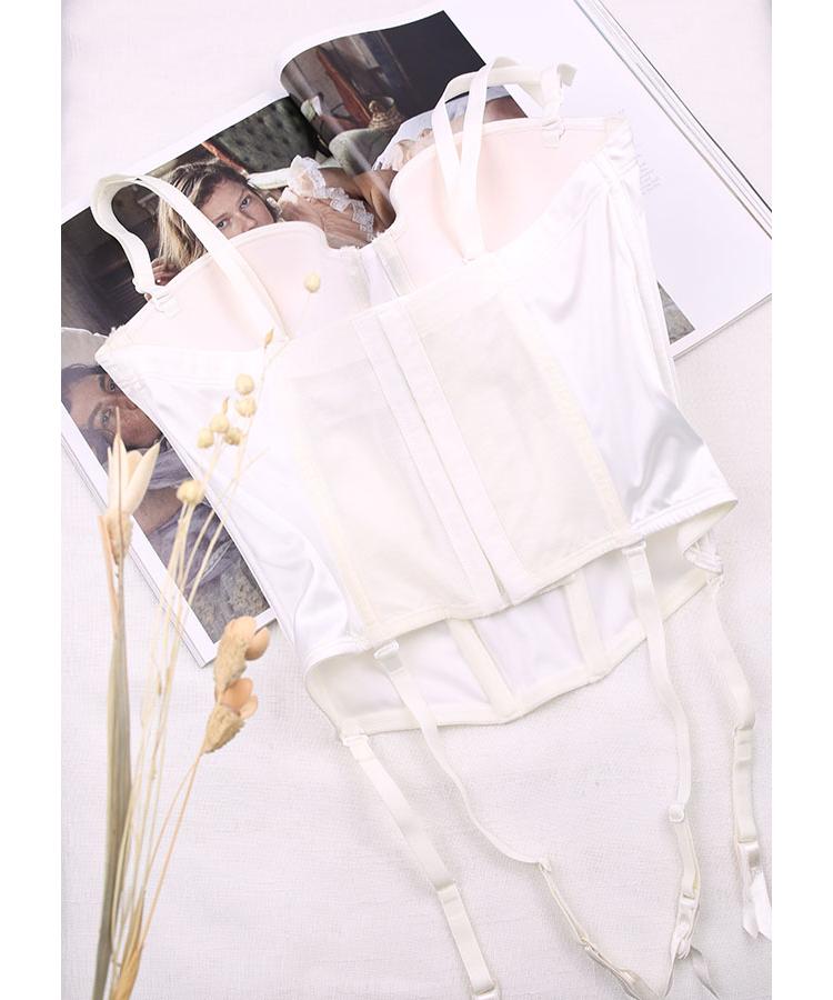 B1035 Châu Âu satin sang trọng carter body corset với áo ngực corset định hình áo khoác xương 75B thời trang đồ lót