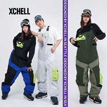 XChell ski strap pants new snow wear wind and waterproof warm trend trend snowsuit men and womens models