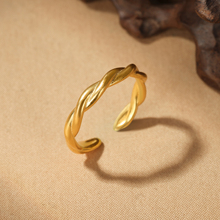 Gold Ring Full Gold 999 Ring Men's and Women's Ring Mobius Ring Gold Ring Wedding Pure Gold Adjustable Ring