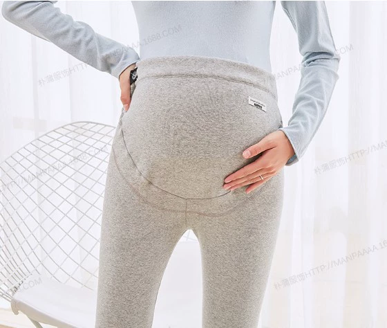 Quần legging nữ mang bầu Hàn Quốc mùa xuân và mùa thu dày 2018 mới mặc quần cotton nâng bụng cộng với quần nhung cho bà bầu