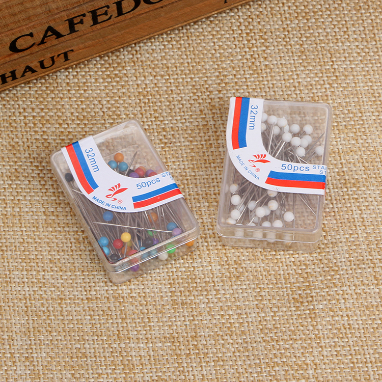 Kim định vị kim Pearlescent kim hướng dẫn sử dụng cố định kim màu pin phụ kiện quần áo công cụ may phụ kiện vật liệu - Công cụ & vật liệu may DIY kéo bấm chỉ nhật