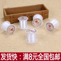Hand stitched cloth paste button handmade DIY jewelry accessories crystal beaded non-elastic fishing line transparent thread
