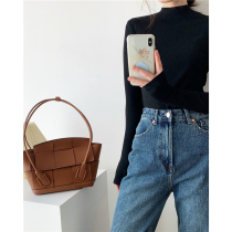 ICTS season over the border dark light gray two colors into the inside fluff basic semi-turtleneck bottoming sweater