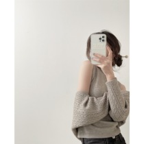 ICTS empty chrysalis out of the butterfly separated by the majestic twilight elegant twisted floral vest with two pieces of knitted sweatshirt