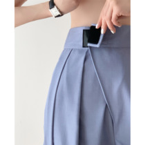  ICTS Peace of mind is where you go home Mixed blue tone velcro oblique placket Casual tone Suit pants Fashion pants