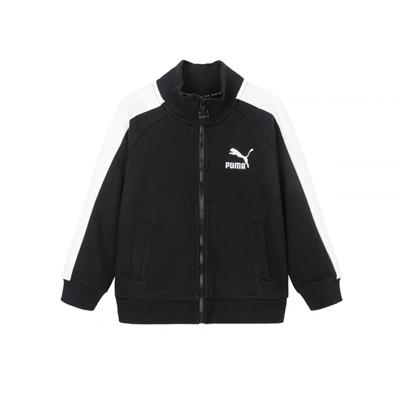 Puma Children's Clothing Spring and Autumn Style Boys' Black and Red Casual Jacket 530117 Puma Children's Clothing Spring and Autumn Style Boys' Black and Red Casual Jacket 530117