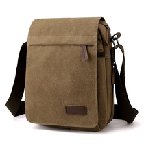 Canvas Bag Mens Single Shoulder Bag Retro Brief Mail Difference Bag Men Bag Wave Casual Satchel Day System Backpack Mens Slanted Satchel