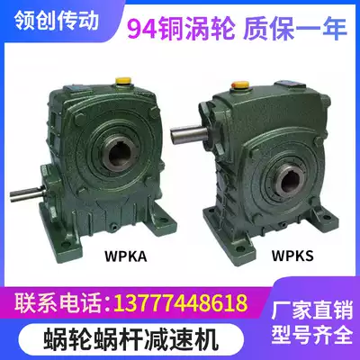 WPKA80 WPKS100 worm gear reducer machine with motor vertical reducer iron shell gearbox worm gear