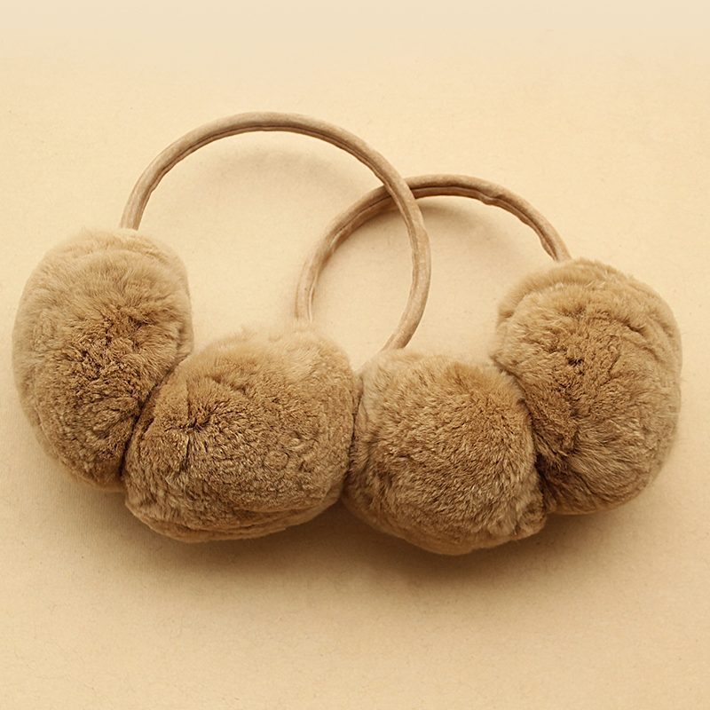 4 fold defect Terex rabbit hair earmuffs Fur ear protection winter men's and women's earmuffs ear cover winter warmth and cold