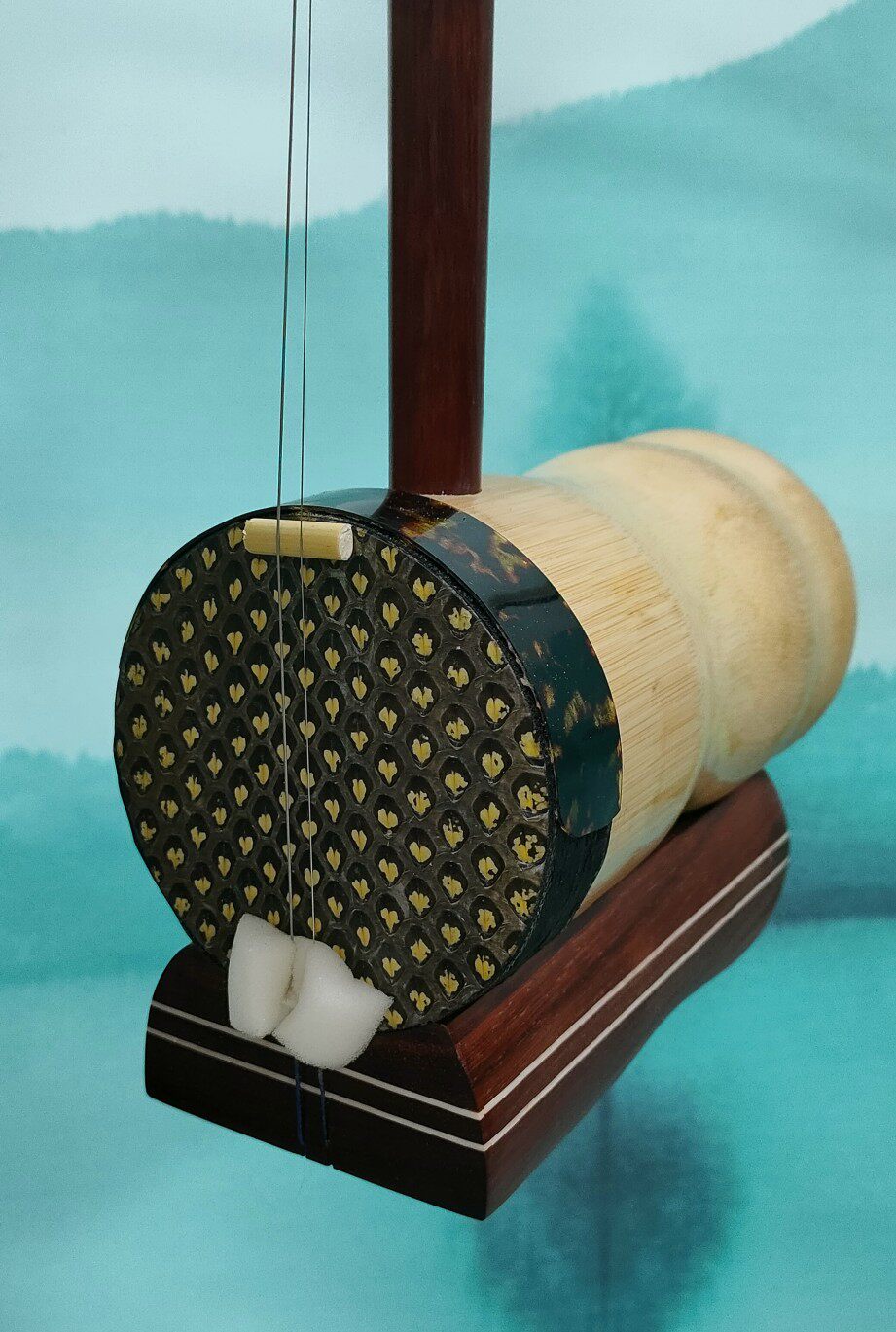 Hunan Flower Drum Play Cylinder Dihu Red Wood Professional Flower Drum Large Drum Red Wooden Dragon Head Old Bamboo Flower Drum Play Big Drum