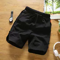Mùa hè phong cách Trung Quốc quần áo vải lanh cotton lanh quần short giản dị Phật phong cách retro năm điểm quần lỏng nhà - Quần short quần thể thao nam