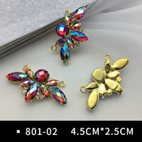 801-02 цвет AB красный/1 шт. с кольцами с обеих сторон