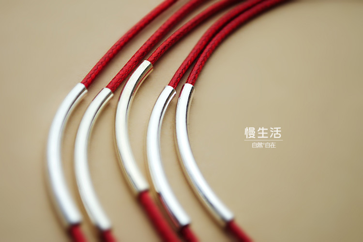 Cuộc sống chậm sterling bạc vòng đeo tay nữ retro bện vòng chân bạn gái sinh viên năm nay dây đỏ đôi mỏng tay dây thừng sáp vòng tay ngọc trai