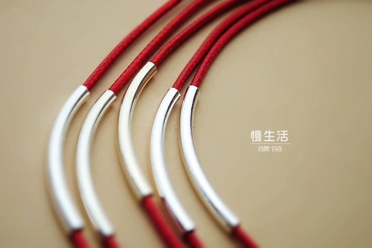 Cuộc sống chậm sterling bạc vòng đeo tay nữ retro bện vòng chân bạn gái sinh viên năm nay dây đỏ đôi mỏng tay dây thừng sáp