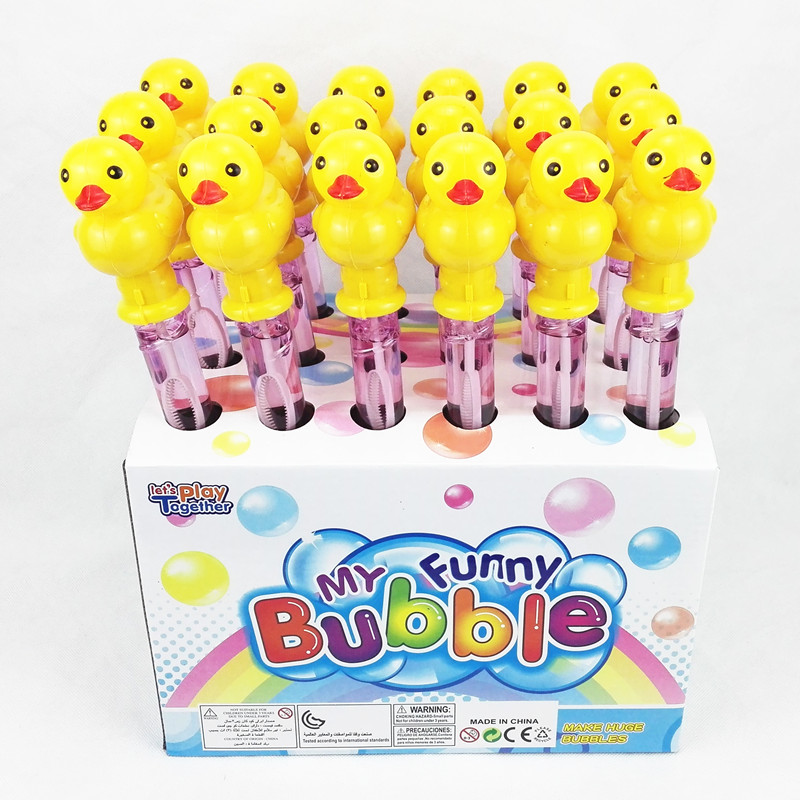 Duckling bubble stick Big yellow duck whistle bubble stick Children blow bubble water Children's bubble toys 4